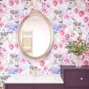 Pink Unicorn Wallpaper Peel and Stick Modern Art Deco Wallpaper for Bedroom Cabinets Pink Floral Contact Paper Self Adhesive Waterproof Wall Paper Laminate Countertop Sheets 17.5" x 118"