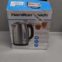 Hamilton Beach Electric Tea Kettle, Water Boiler & Heater, 1.7 Liter, Cordless Serving, 1500 Watts for Fast Boiling, Auto-Shutoff and Boil-Dry Protection, Stainless Steel with LED Light Ring (41037)