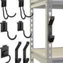 Wallmaster Boltless Shelving Hook Organizer Kit,7 Pcs Adjustable Storage Hanging Accessories for 1.5 inch Keyhole Rack,Garage Heavy Duty Tool Storage System