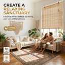 Bamboo Blinds for Interior Windows, Custom Bamboo Shades for Indoor Windows, Light Filtering, Easy to Install, Bambo Roll Up Blinds for Outdoor Patio, Decks, Porch, Backyards, 45"W x 64"H