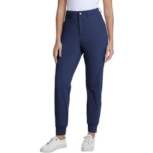 Women's Golf Joggers Pants with Belt Loops Stretch Travel Work Slacks Business Ankle Dressy Casual Sweatpants (Blue, S)