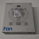 Gaiatop Portable Camping Fan with LED Lantern, Power Display 360 Head Rotation, Hanging Hook for Tent, 3 Speed Quiet Rechargeable, 4000mAh Battery Operated USB Fans for Indoor Outdoor Travel Black