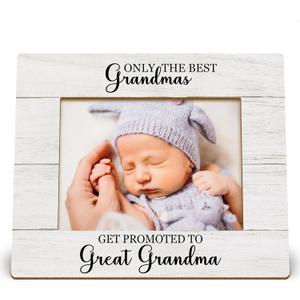 Great Grandma Baby Announcement Picture Photo Frames, Christmas Mothers Day Birthday Gifts, Promoted to Great Grandma Picture Photo Frame for 5x7 Photos