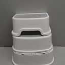 Toddler Step Stool,2 Step Stools for Kids with Anti-Slip Surface and Rubber Bottom, Kids Step Stool Poop Stool for Toilet Potty Training, Bathroom, Kitchen (Include 2 Ducks) (Gray)