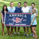 250 Anniversary Flag 3x5 Ft 2 Sided 3 Layers 250th Anniversary Flag We The People 1776-2026 250 Years Birthday Patriotic Decor for Outdoor Front Door Porch Wall (A)
