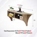 Pmnianhua Floating Console Table,39'' Wall Mounted Entryway Table,Floating Console Shelf for Entryway Hallway,Foyer,Small Space(Grey)