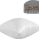Adnee 46 x 37 Inch Patio Furniture Cover Airbag-Rectangle PP Patio Table Cover Air Pillow-Inflatable Outdoor Furniture Cover Support Prevents Leaves,Water and Snow Pooling (White)