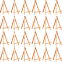 Eboot 24 Pack 6.25 Inch Mini Wood Display Easel Small Easels Wood Artist Tabletop Canvas Stand for Painting Arts Crafts Easels for Painting Arts Crafts Display Card Photo