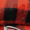 Homemate Electric Blanket Heated Throw - 50x60 Ultra Soft Cozy Flannel Heating Blanket with 10 Fast Heat Levels 8 Hours Auto Off Over-Heated Protection ETL Certification Keep Warm in Home Office (Red-black)