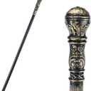 GORGECRAFT Antique Cane Vintage Walking Stick Halloween Party Decorative Cosplay Costume Cane Handle Knob Costume Accessories for Halloween Party Supplies Dress Pimp Prop Support Adults