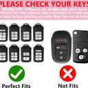 Key Fob Cover with Diamond Keychain, Car Key Shell for Women, Compatible with 2016-2022 Honda Accord Civic Pilot Ridgeline Passport Key Protector (5 Buttons-Silver Bear)