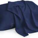 Egyptian Toddler Pillow Cases 100% Cotton Pillowcase 14x20 Set of 2 with Zip Closure Small Pillow Case 600 Thread Count Travel Nursery Pillow (14x20 Inch, Navy Blue)