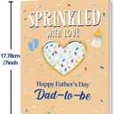 16 x Father's Day Card for Father To Be, Dad to Be, Expecting Dad, Proper Size Premium Cardstock with Envelope, Heartwarming Gift for Celebration, Ideal for Baby Announcement and Family Celebration, Mix