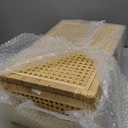 Boho Rattan Display Boxes with Rattan Lids, 3 Pcs Large Natural Handwoven Cane Basket, Home Decor Organizers Storage Bins, Natural Finish Display Boxes