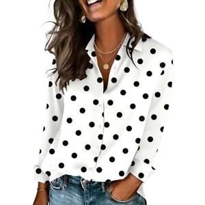 Zeagoo Womens Button Down Shirts Lantern Long Sleeve Blouse Business Casual Work Tops Floral Printed Outfits S