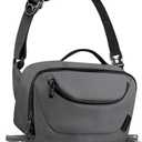 TAAOKA Camera Sling Bag,Travel Waterproof Camera Case with Tripod Holder,DSLR/SLR/Mirrorless Small Camera Bags Crossbody for photographers (Grey)