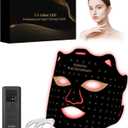Red Light Therapy for Face, Led Face Mask Light Therapy, 7 Colors LED Face Mask Light Therapy At Home, Black