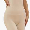 ATOG Tummy Control Shapewear Shorts High Waisted Body Shaper Seamless Shorts Butt Lifting Thigh Slimmer(Beige, L)