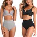 ANNYISON Womens Underwear, Soft Cotton High Waist Breathable Solid Color Briefs Panties for Women (XL)