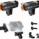 K&F CONCEPT 2 Pack Magnetic Quick Release Adapter Mount for DJI Osmo Action 5 Pro, Extension Base Bracket with 1/4" Adapter/Quick-Release Buckle for DJI Osmo Action 4/Action 3/Osmo 360 Accessories
