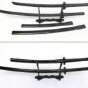 2PCS Polypropylene Plastic Training Martial SwordBlack Practice Katana Sword with SheathTraining Katana for Practicewith Belt and Stand