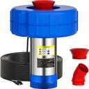 15000 GPH Pond Fountain Aerator - Fully Automatic 110V, 750W (1HP) Floating Fountain and Pond Aerator for Large and Small Outdoor Ponds and Lakes - Pond Fountain with 100 Feet Power Cord. (Stainless Steel)