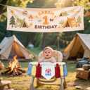 1st Birthday High Chair BannerWood Bead Tassel GarlandFirst Party Tassel BannerBirthday Photo BackdropWall Hangings Decorative for Kids Bedroom Nursery (RedCarnival)