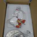 LEDMyplace 8W LED Pendant Light Fixtures, Dimmable, 3000K Warm White, 400 LM, Seedy Glass Shade, Brushed Nickel, Decorative Hanging Chandelier for Bedroom, Living Room, Hallway, Farmhouse, E26 Base