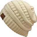 C.C Trendy Warm Chunky Soft Stretch Cable Knit Beanie