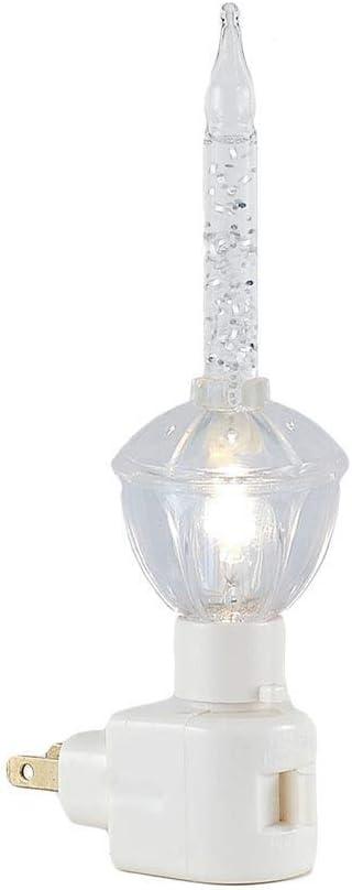 Novelty Lights Traditional Bubble Night Light, 1 Clear with Silver Glitter Bubble Night Light, (120 V Outlet, 1 Pack)
