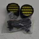 BIGLION.X 3.7 Inch 130W Amber Fog Lights Yellow Round Offroad Fog Lights Super Bright 12800LM Driving Fog Lights Bumper Fog Light Pods Waterproof 12/24V for Trucks 4x4 SUV ATV UTV Car