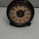 Oxmidud 5'' Retro Vintage Metal Desk Alarm Clock - Non-Ticking Silent Antique Analog Table Clock - Battery Operated Quartz Clock for Bedside Desk Table Bedrooms Living Room Home Office Decor