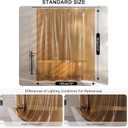 AmazerBath Shower Curtain Liner, EVA Clear Orange-Brown Heavy Duty Shower Curtain and Liner 2-in-1, 72x72 Luxury Plastic Weighted Bathroom Shower Liner, 12 Rustproof Grommets & 3 Heavyweight Stones