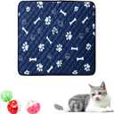 Puppy Pad with Pheromones, Training Pads for Dogs, 30x30cm Blue Bone Design, Includes 3 Random Color Bell Balls, Ideal for Puppy Potty Training, Senior Pet Care, and Travel