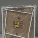 KAIHAOWIN Square Folding Table Vinyl Upholstery Card Table Dining Party Table with Collapsible Legs Portable for Indoor Outdoor-White