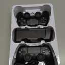 Fisherg 2 Pack Controllers with Charging Dock Station for PS4 Controller, Wireless Controller Compatible with PS4/Pro/Slim Consoles, with LED Charging Dock, Black