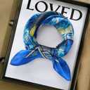 Silk Scarf Women 100% Mulberry 21x21 Small Square Hair Neck Scarf