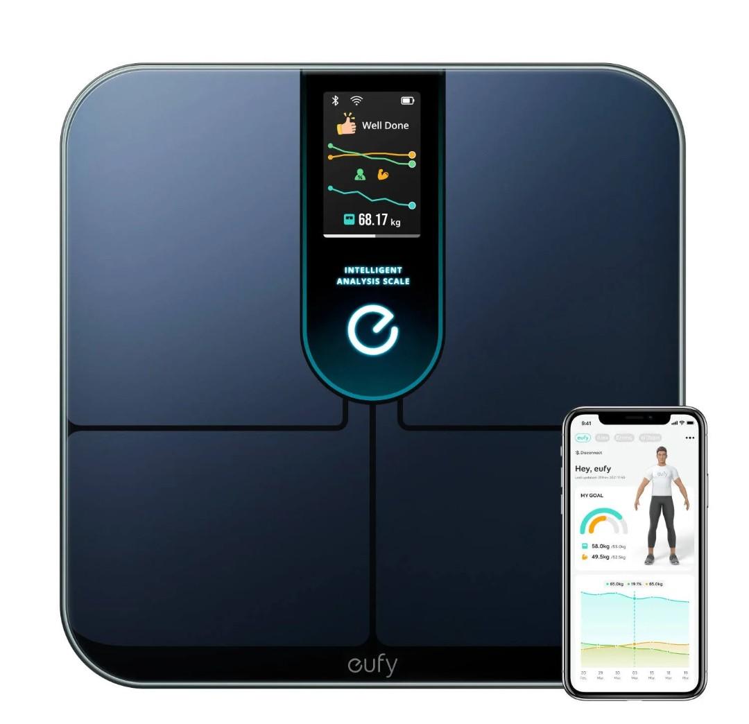 eufy by Anker Wi-Fi Fitness Tracking Smart Scale P3, FSA HSA Eligible,Intelligent Analysis, 3D Virtual Body Mode with Emojis, 16-Measurement Digital Bluetooth Weight Scale with Heart Rate, BMI