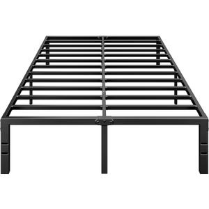 BedsPick Queen Bed Frame, 14 Inch Metal Platform Bed Frame Queen Size, Heavy Duty Sturdy Mattress Foundation, Noise Free, Easy Assembly, Steel Slats Support, No Box Spring Needed, Black