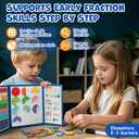 Magnetic Fraction Manipulatives for Kids, Fraction Tiles & Circles Educational Learning Set, Magnetic Fraction with Dry-Erase Practice, Homeschool & Classroom Math Teaching Tool for Elementary Math