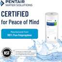 Pentair Pentek DGD-5005 Big Blue Water Filter, 10-Inch Whole House Sediment Filter Cartridge Replacement, Dual-Gradient Density Spun Polypropylene, 10" x 4.5", 5 Micron, Pack of 7