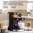 Electactic Espresso Machine 20 Bar, Super Compact Espresso Maker Stainless Steel with Touch Screen, Professional Coffee Machine, Automatic Milk Frother for Cappuccino