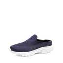 Dream Pairs Mules for Women Shoes Slip on Sneakers Knit Flats Lightweight Breathable Comfortable Walking Shoes,Size 10,Navy-Knit,SDML2201W