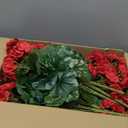 Alupssuc 6 Bundles Artificial Flowers for Outdoors Decoration Silk Geranium, UV Resistant Artificial Outdoor Fake Plants, Faux Flowers for Home Kitchen Table Indoor Outside Spring Decor, Red