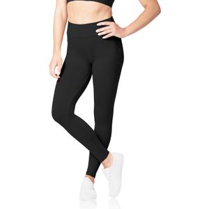 SATINA High Waisted Leggings for Women - Comfortable and Stretchy in Versatile Sizes and Colors (Black), One Size