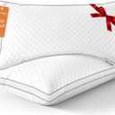 SweetNight Bed Pillows Queen Size Set of 2, Fluffy Luxury Hotel Pillows Collection Gusseted for Neck and Shoulder, Side Back Stomach Sleeper Pillow, Cozy Night 18"X28" (White)