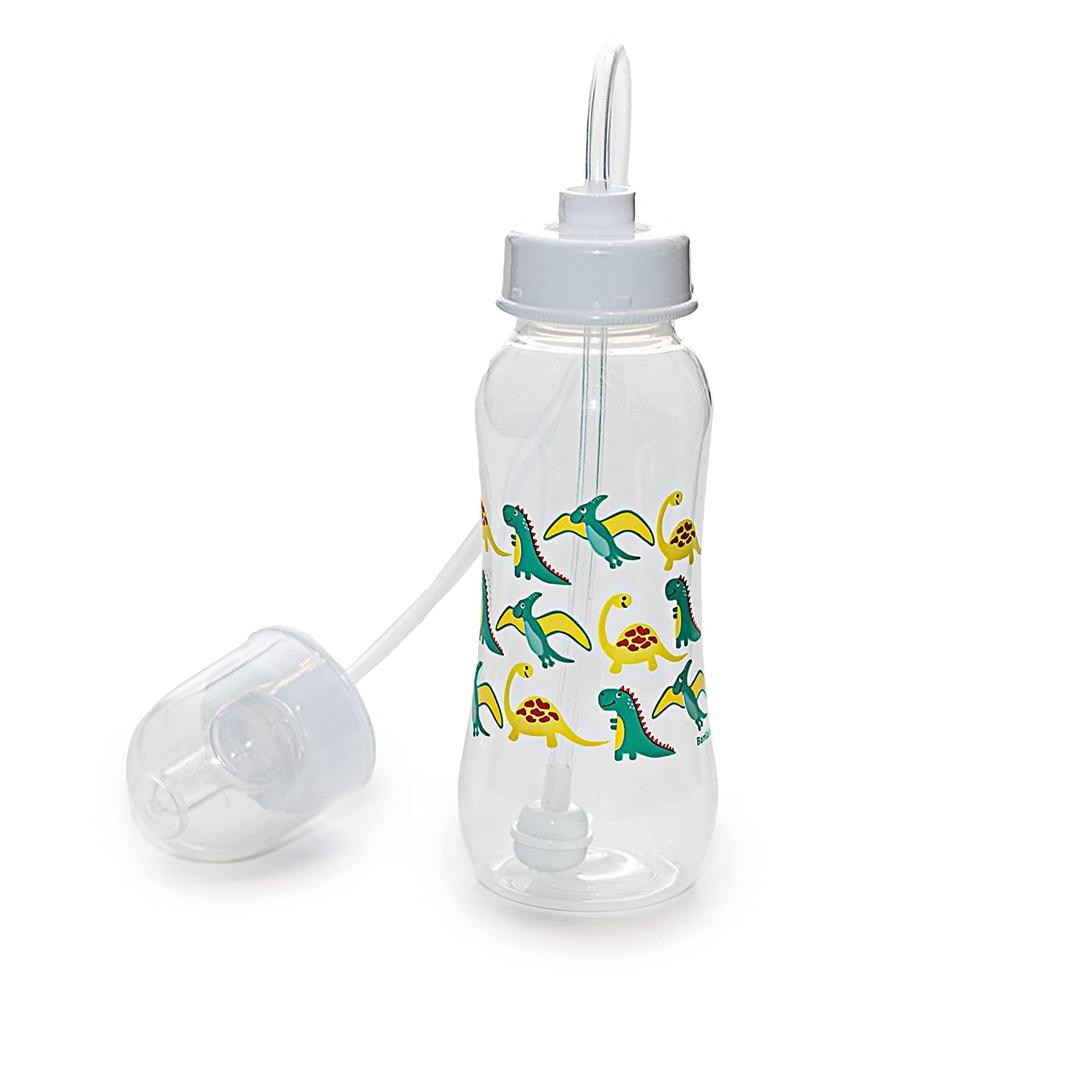 Hands-Free Baby Bottle - Anti-Colic Self Feeding Baby Bottle System 9 oz (1 Pack - Dinosaur)