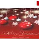 Christmas Mailbox Covers Red Glitter Snowflake Ball Magnetic Letter Post Box Cover Standard Size 25.5 x 21 Inch Garden Yard Home Decorative