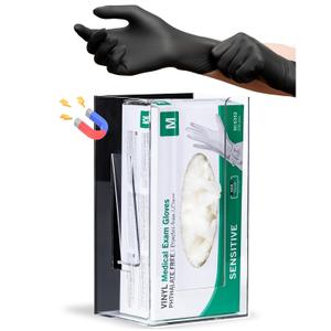 Magnetic Glove Box Holder - Wall Mount Clear Magnetic Dispenser for Gloves, Tissues, Face Masks - for Refrigerator or Toolbox in Medical, Commercial & Industrial Work Shop, Office, Truck