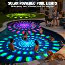 2026 Solar Pool Lights with Digital Pool Thermometer,Color Changing Floating Pool Lights that Float IP68 Waterproof,Hangable Solar Powered Floating Light for Pool Lighting Party Decor-1 PC